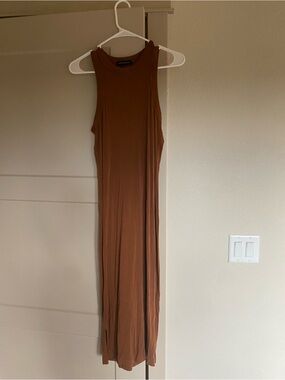banana republic brown maxi dress Ponte Puff-Sleeve Maxi Dress